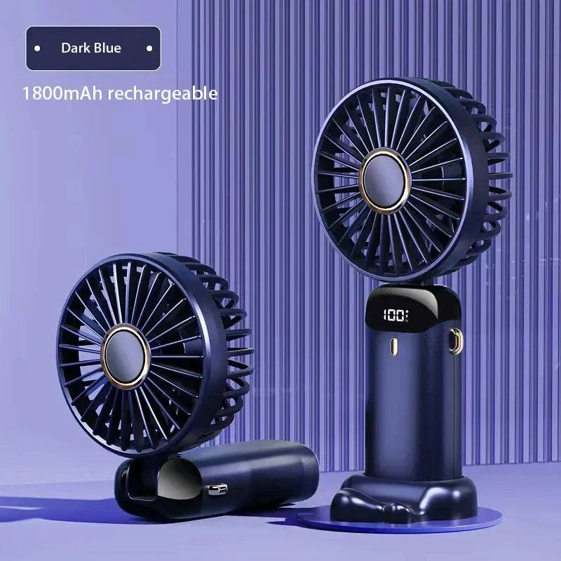 Portable neck fan speed settings and controls