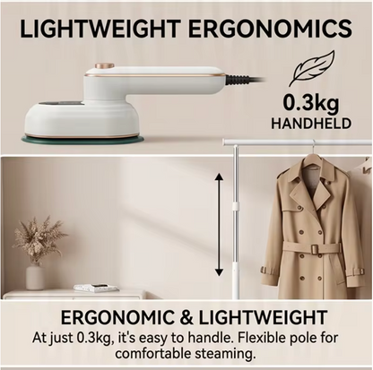 Portable Travel Steamer - Wrinkles Gone in 30 Seconds